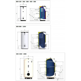 Zbiornik  buforowy ELBI BSV 200 solarny na wodę- z 1 wężownicą