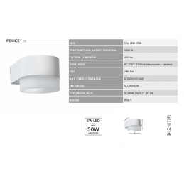 KINKIET LED FENICE