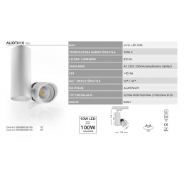 REFLEKTOR SZYNOWY LED ALIOTH