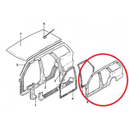 1H9809606A POSZYCIE BOCZNE PRAWE GOLF MK3 KOMBI ORYGINAŁ