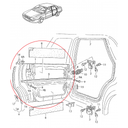 8A0833052 DRZWI TYŁ PRAWE AUDI AUDI ORYGINAŁ