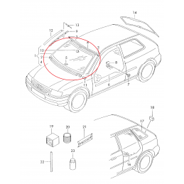 8L0845099Q SZYBA PRZEDNIA AUDI A3/S3 8L1 PAS CIEMNY ORYGINAŁ