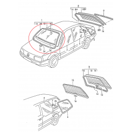 3A0845091 SZYBA CZOŁOWA PASSAT 1994 ORYGINAŁ