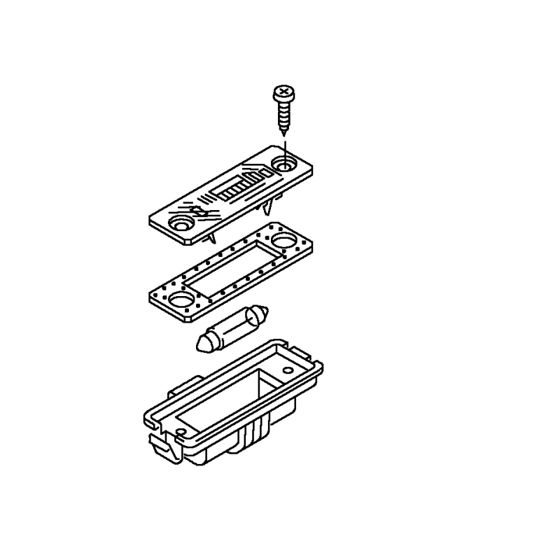 3D0943021A Lampa oświetlenia tablicy rejestracyjnej VW GOLF V, EOS, PASSAT CC, POLO, PHAETO