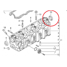 076103407 ZAŚLEPKA GŁOWICY VW CRAFTER /ORYGINAŁ