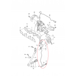 03L145736AH Przewód powrotny oleju VAG